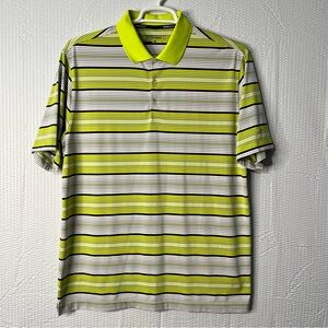 Nike Golf Tour Performance Polyester/Spandex Striped Golf Polo Size L